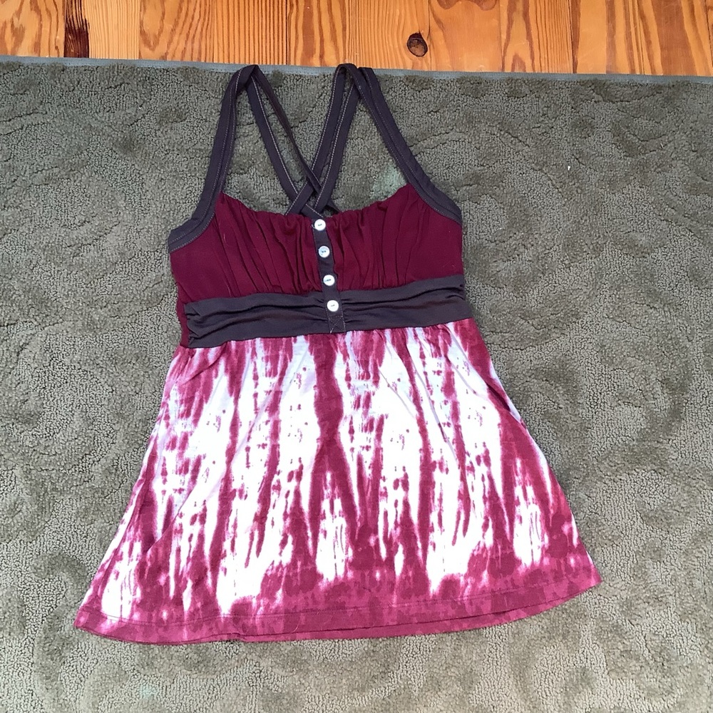 (Bin 4) Jolt button up strappy babydoll top, Size S